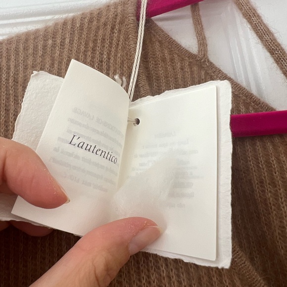 Brand New With Tag Brunello Cucinelli Cashmere Open Back Sweater Brown - Picture 8 of 9